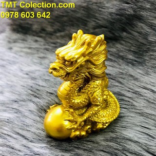 Tượng Con Rồng Vàng; Màu vàng; Kích thước 7.5 x 5 x 8cm (Dài X Rộng X Cao) - SP005233