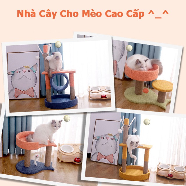 Cây Cào Móng Cho Mèo Lớn - Cattree Trụ Cào Móng &amp; Đồ Chơi Vui Nhộn Cho Mèo (Mẫu Mới 2021)