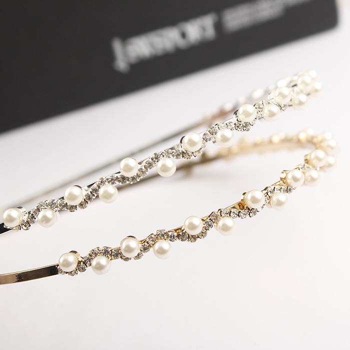 Băng Đô Cài Tóc Đính Ngọc Trai Thời Trang Đơn Giản Cho Nữ