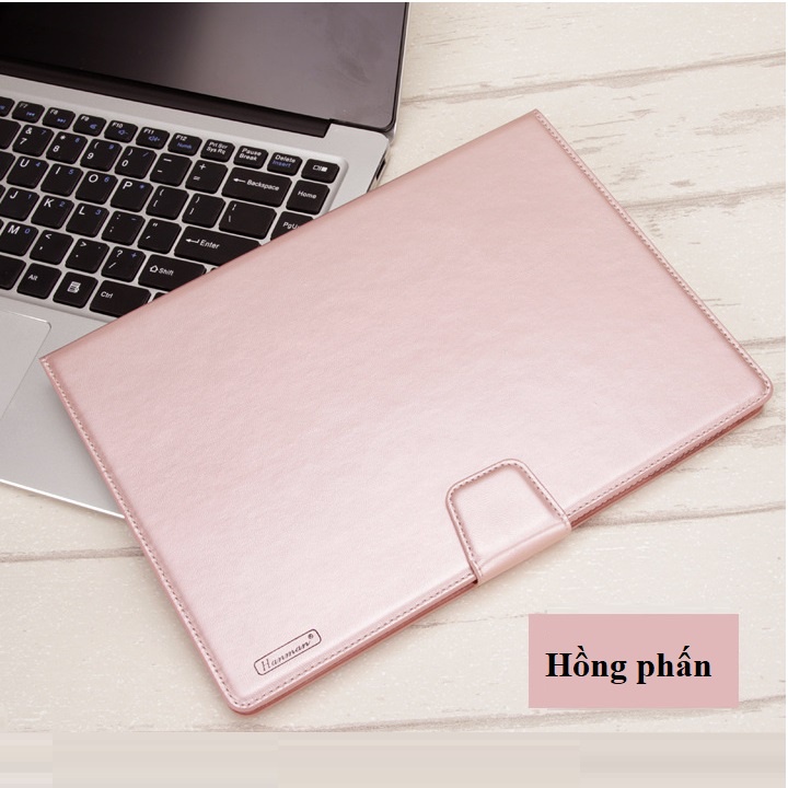 Bao da dạng ví SamSung Galaxy Tab A7 2020 T505, Tab S6 Lite hiệu Hanman có quai cài