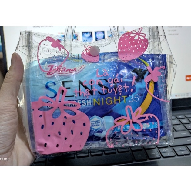 Băng vệ sinh Diana đêm Sensi Cool Fresh 35cm gói 3 miếng/ 29cm gói 4 miếng - hàng khuyến mãi