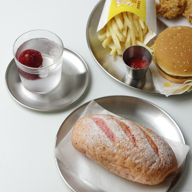 Đĩa Đựng Thức Ăn Bằng Thép Không Gỉ