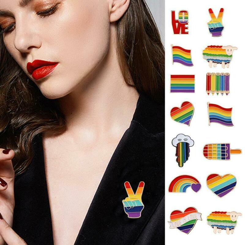 Huy Hiệu Cài Áo Hình Cầu Vồng Lgbt x1 P7I6