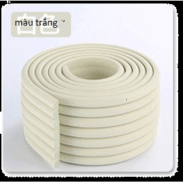 Cuộn dây cao su bọt biển mềm dài 2m dán bọc góc cạnh bàn, tủ kính, giường bảo vệ an toàn cho bé