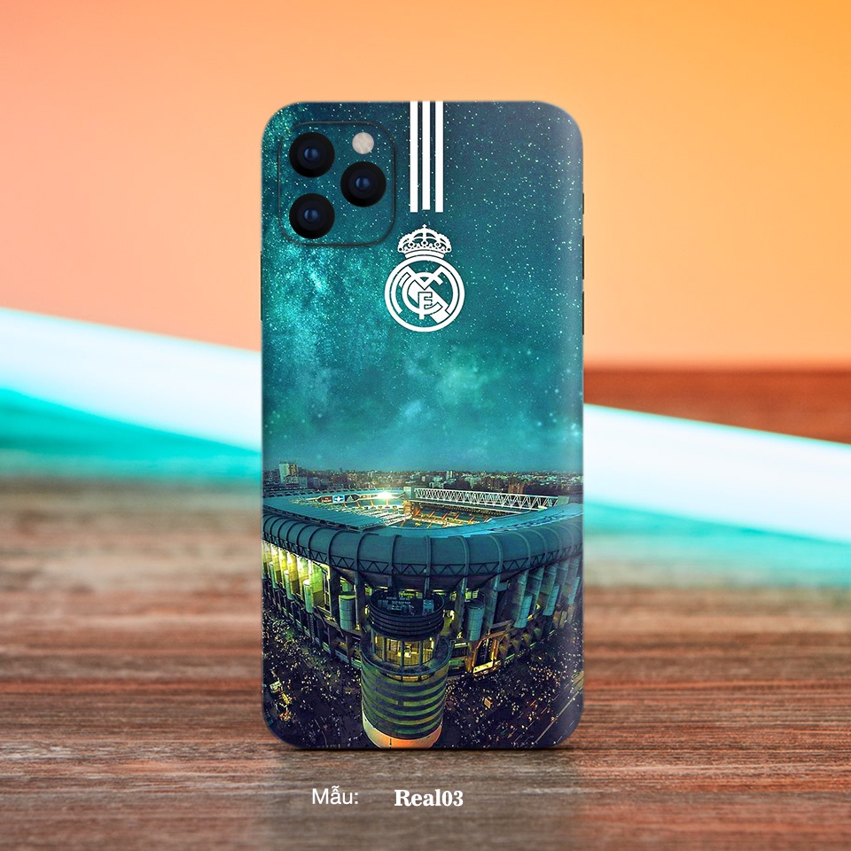 Miếng dán điện thoại hình Real Madrid cho iphone 6/7/8/6plus/7plus/X/XSmax và các máy android khác