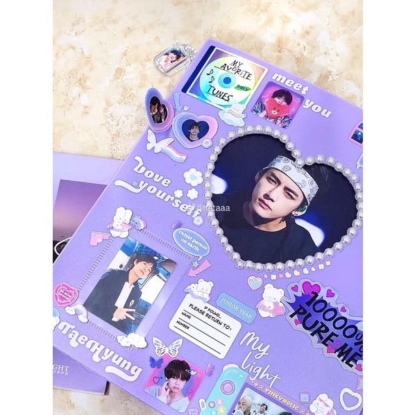 Binder bìa cứng A5 đựng ảnh 6 còng - collect kpop card
