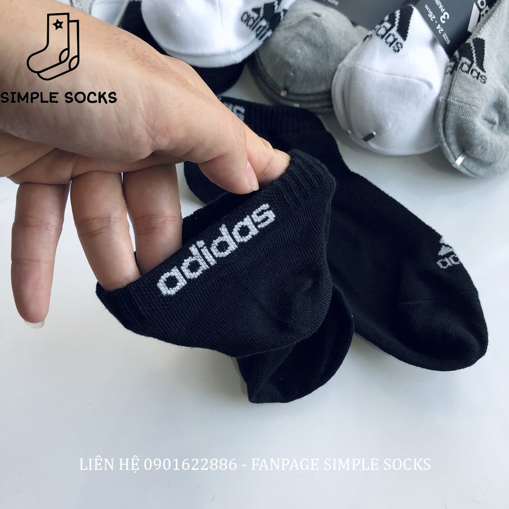 Tất Adidas Lười ️️🏀FREESHIP️️🏀Vớ Tất Nam Nữ Unisex Chính Hãng - Chất Dày Dặn Cao Cấp Chống Hôi Chân - Đen Trắng Xám