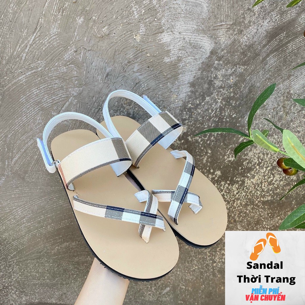 Dép xỏ ngón nữ đế cứng kem II Sandal thời trang Dép nữ giá rẻ