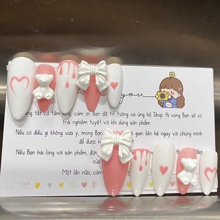 Móng giả Nailbox nơ gấu