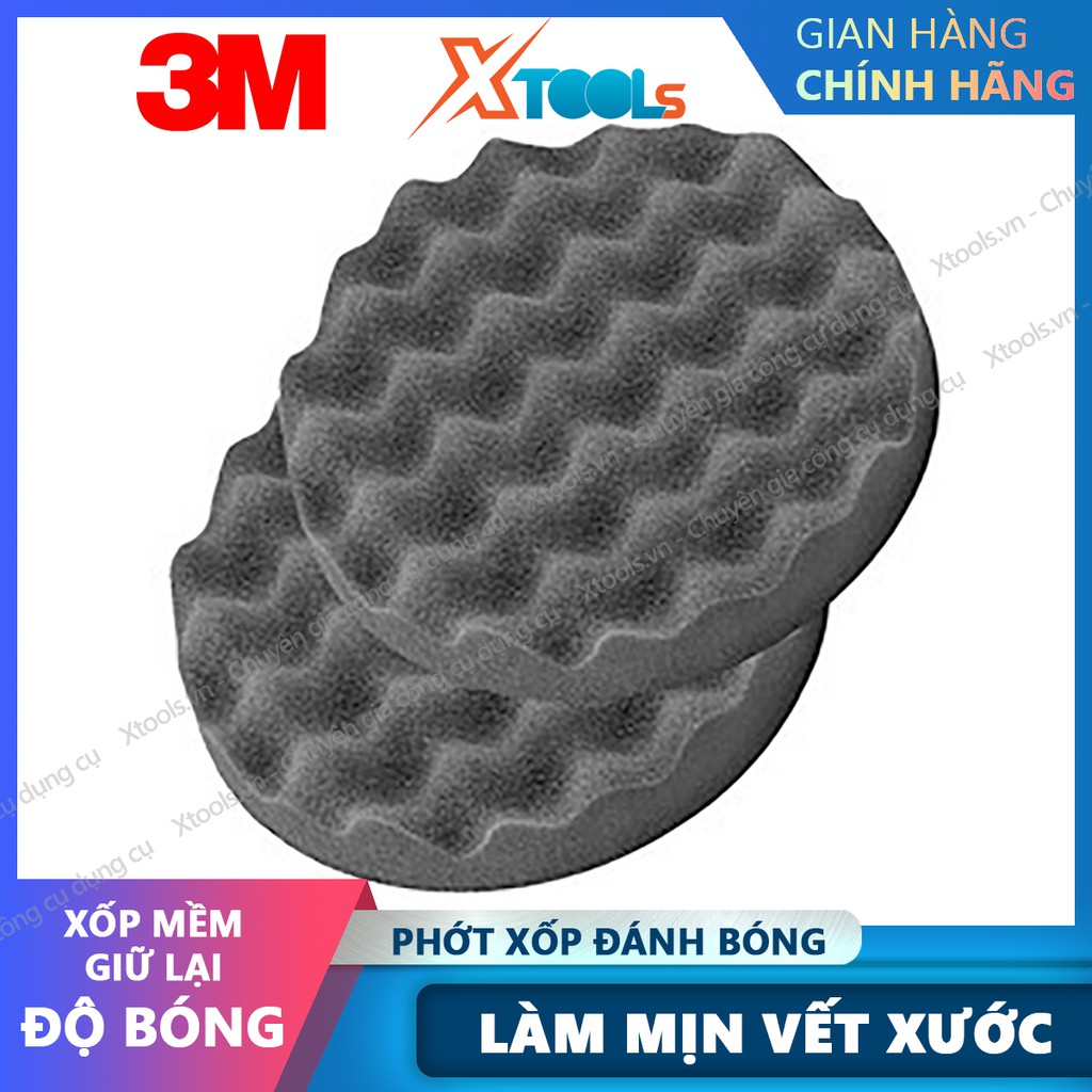 Phớt xốp đánh bóng 3M 05727 5 inch, đánh bóng xe ô tô bước 3 giữ lại độ bóng xoá vết xước lông cừu