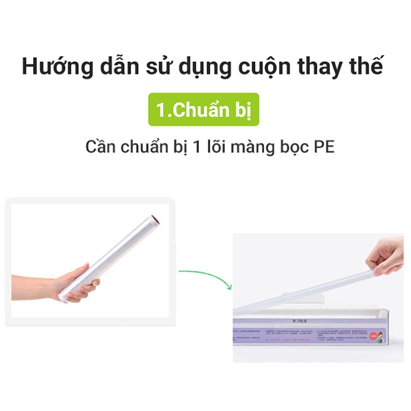 Lõi màng bọc thực phẩm PE MyJae Đài Loan 30cm x 120m bảo quản thực phẩm an toàn tiện lợi