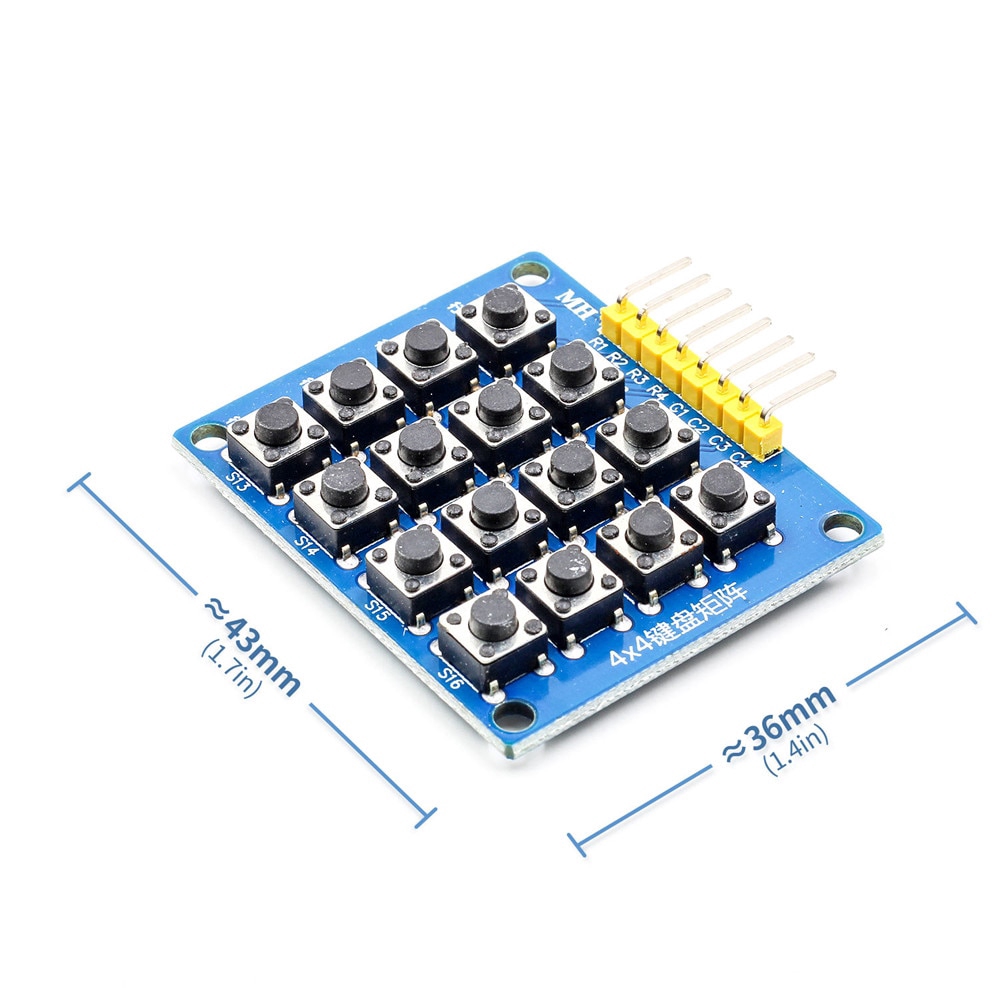 8pin 4x4 4*4 Matrix 16 Keys Button Keypad Keyboard Breadboard Module Mcu for arduino Diy Kit | WebRaoVat - webraovat.net.vn