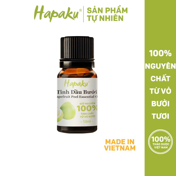 Tinh Dầu Bưởi HAPAKU Tự Nhiên Nguyên Chất Mát-xa Giúp Mọc Tóc Chăm Sóc Da 10ml