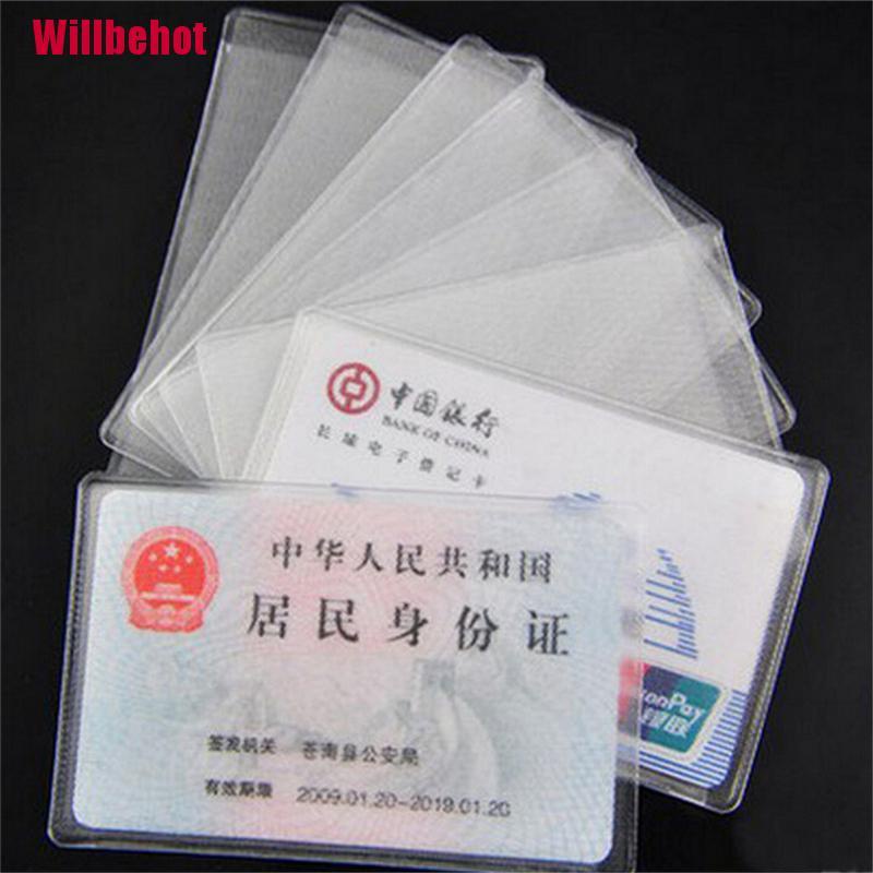 Bộ 10 Hộp Đựng Thẻ ID Bằng PVC Trong Suốt