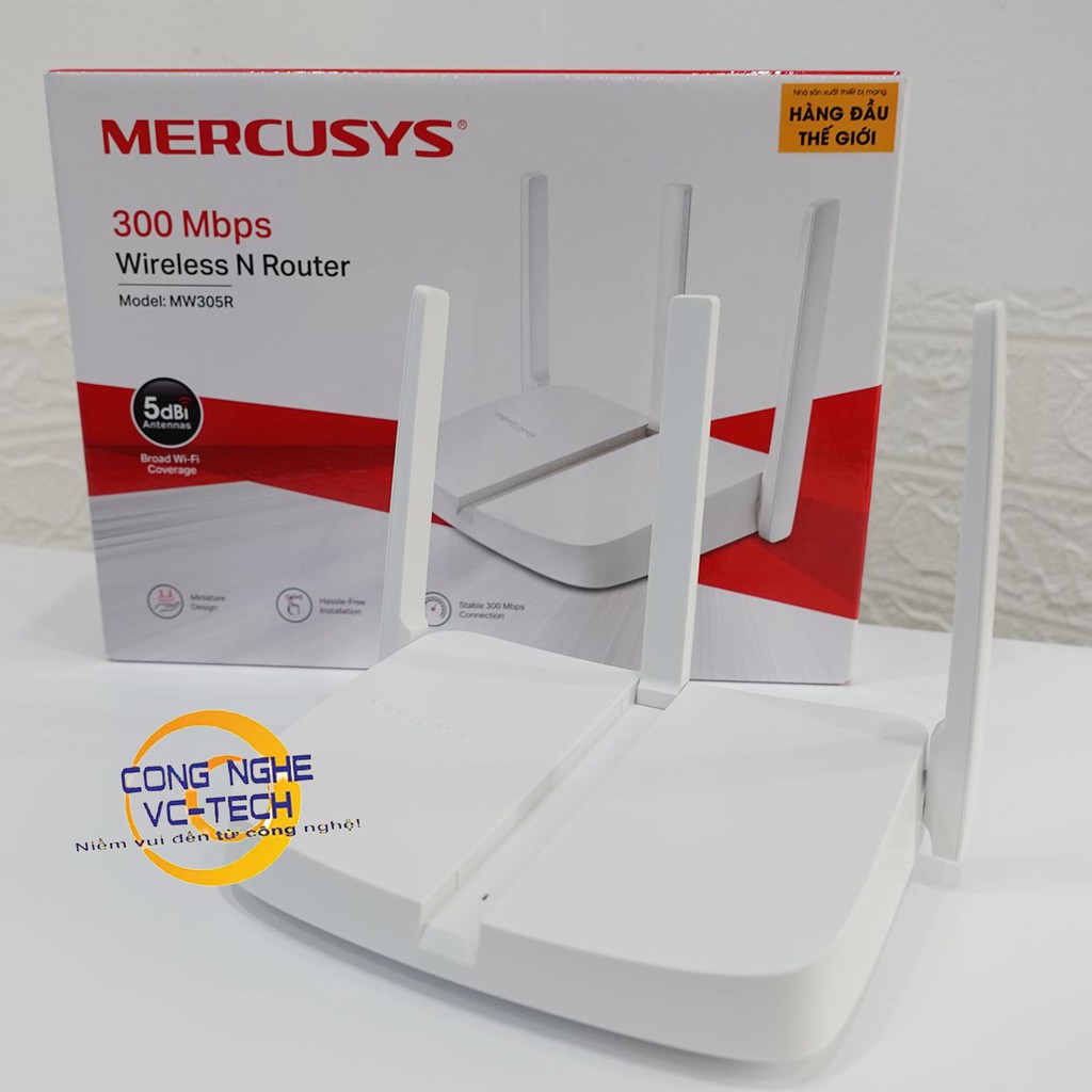 [BẢO HÀNH 2 NĂM] Bộ Phát Wifi 3 Râu Mercusys MW305R ⭐️ Tốc Độ Đường Truyền 300 Mbps⭐️ Hàng Chính Hãng 100%