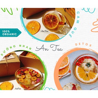 Trà thảo mộc mix cam quế và dưỡng nhan 100% organic an tea