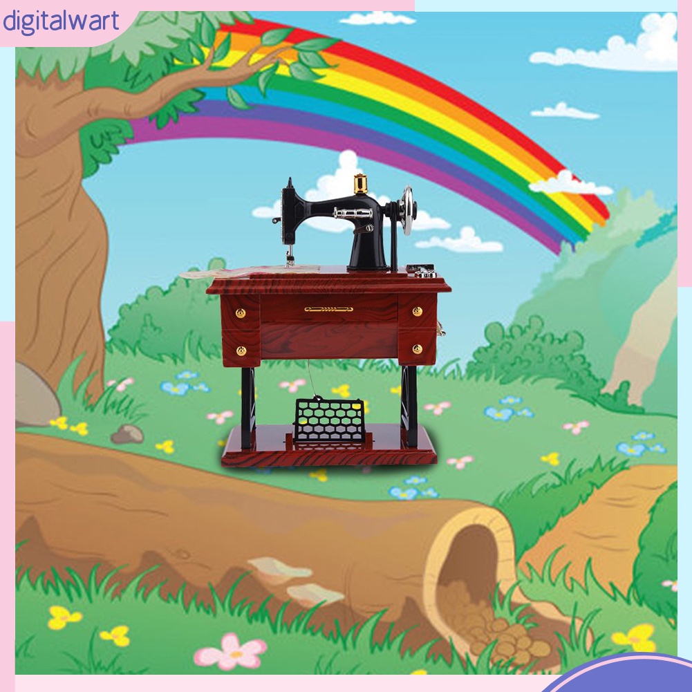 1 Hộp Nhạc Hình Máy May Mini Vintage