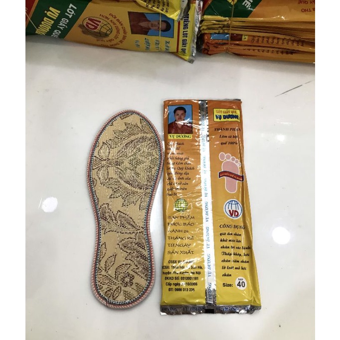 Lót giày hương quế 4 lớp  Vụ Dương,khử mùi hôi chân hiệu quả,đủ size từ 39 - 43