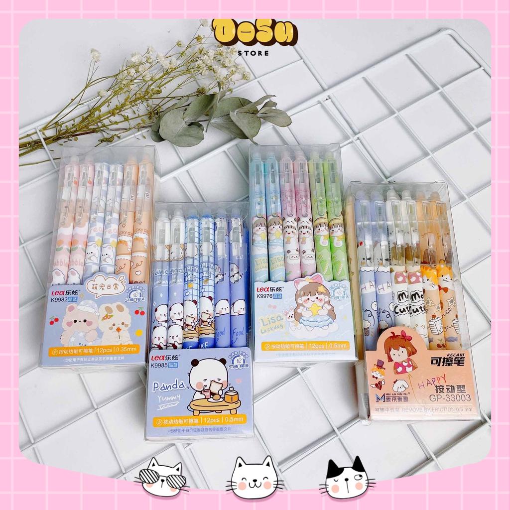 Set Bút Bi Ma Thuật Tẩy Xóa Được Tiện Lợi 0.5mm - Nhiều Mẫu Mã Đa Dạng Cute