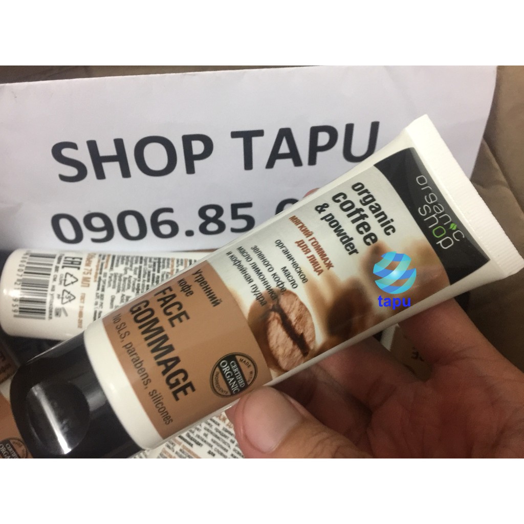 {Chính hãng - Ảnh thật} Kem Tẩy Tế Bào Da Chết Mặt Cà Phê Organic Shop Cafe Face Powder Nga 75ml | BigBuy360 - bigbuy360.vn