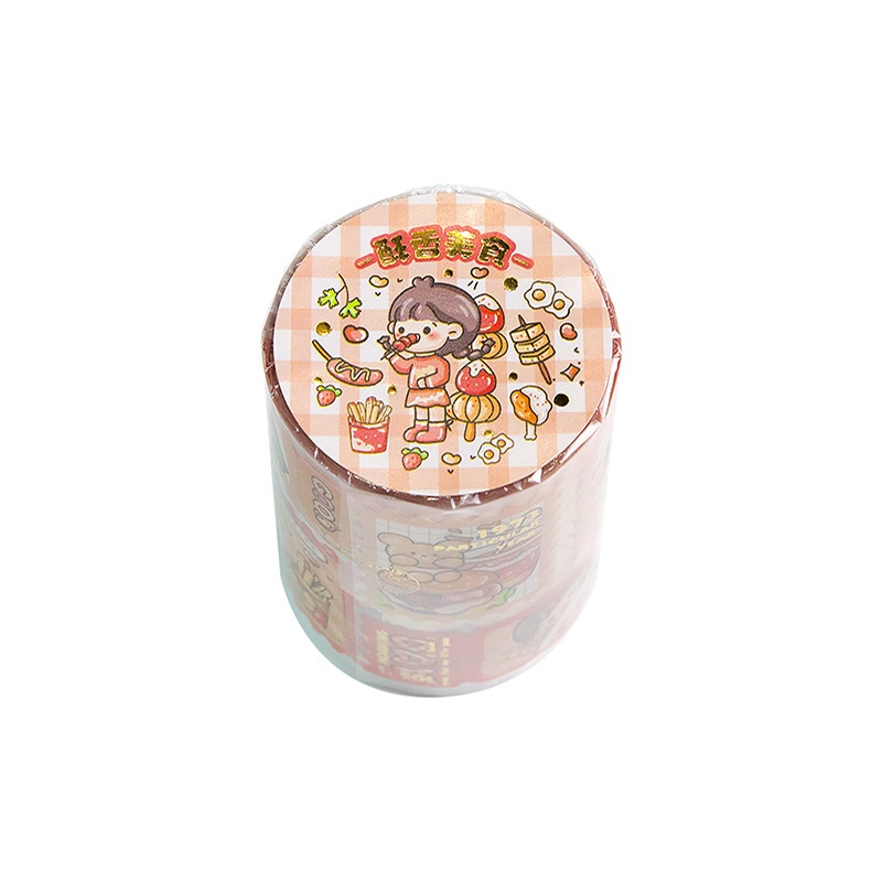 1 Cuộn Băng Keo Giấy Washi Họa Tiết Hoạt Hình Dễ Thương
