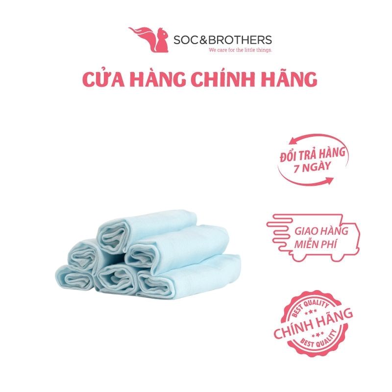 Khăn sữa Nappi Pack 6 30x30 cm