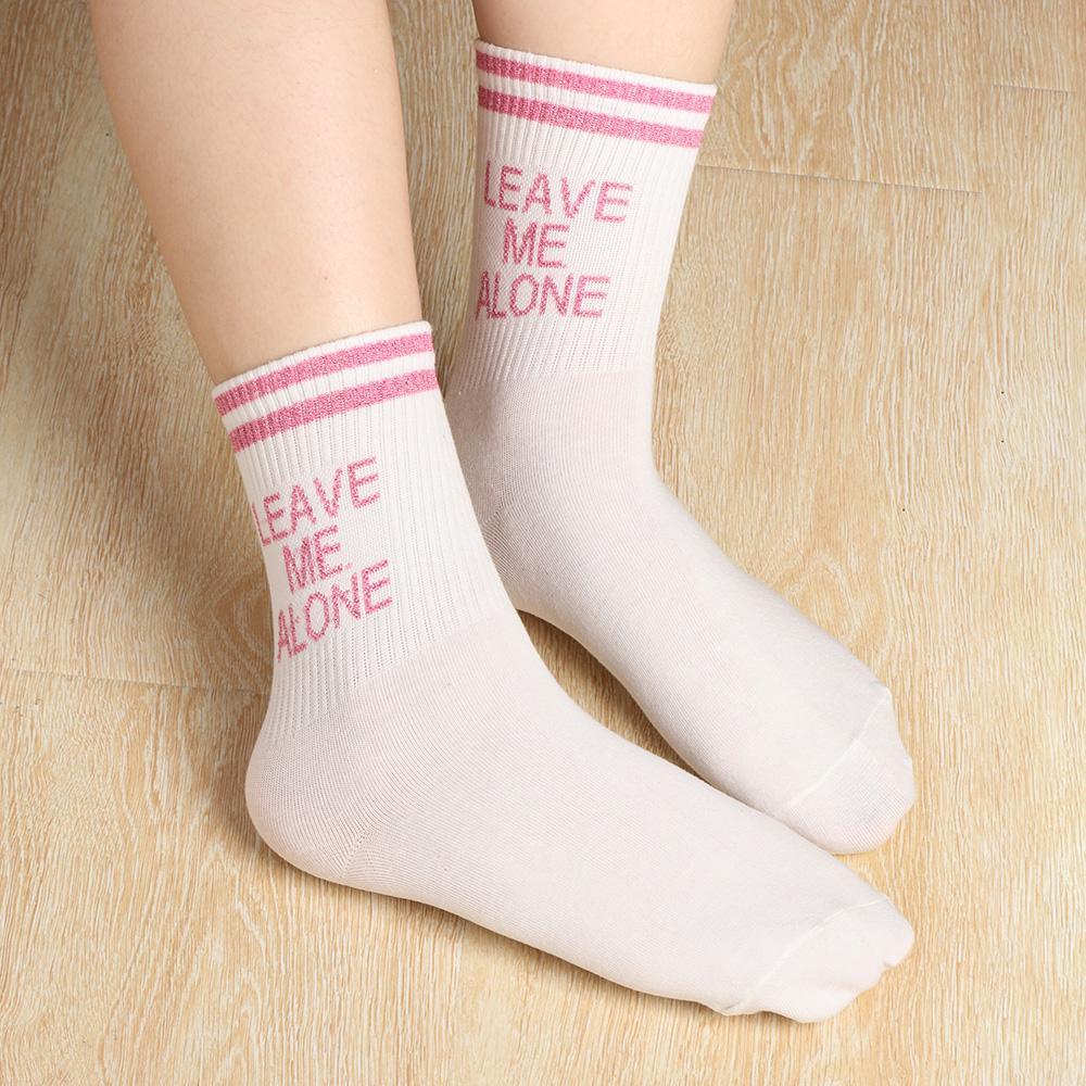 Vớ Cotton Dày Dặn Thoáng Khí In Chữ Happy