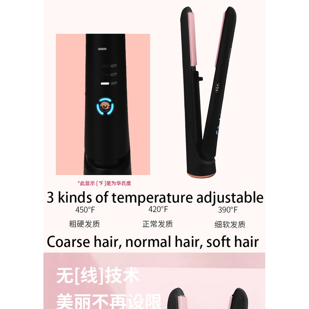 Máy tạo kiểu tóc Kemei không dây cổng sạc USB sử dụng Pin Li-on 5600 mAh làm nóng nhanh chóng dễ mang theo khi du lịch