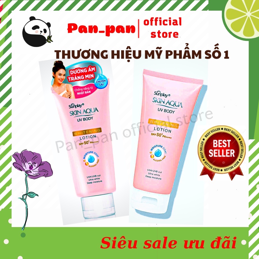 Kem chống nắng dưỡng thể trắng mịn Sunplay Skin Aqua UV Body Whitening Lotion SPF 50+ PA++++