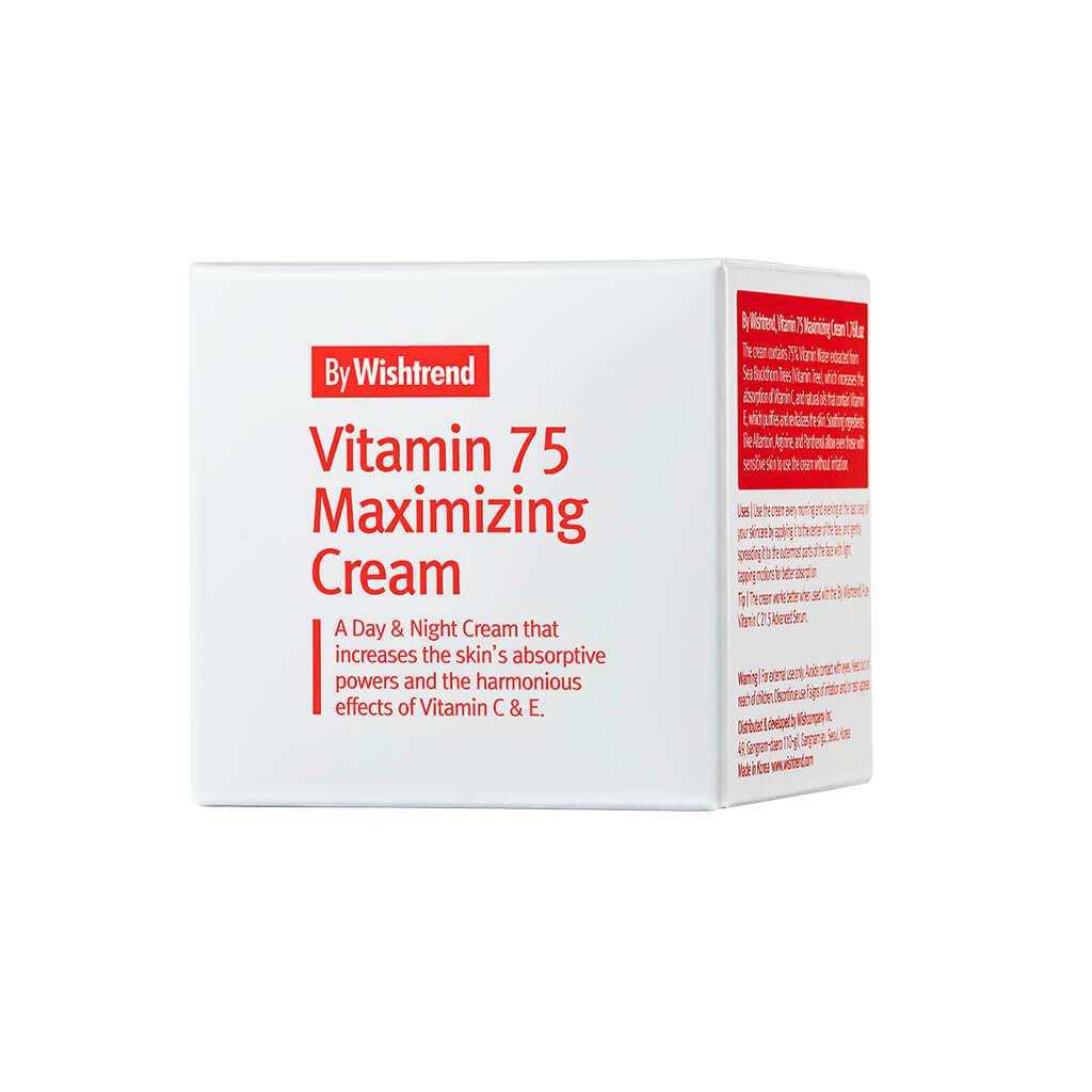 Kem Dưỡng Sáng Da, Mờ Thâm Chống Lão Hoá Giàu Vitamin By Wishtrend Vitamin 75 Maximizing Cream 50ml