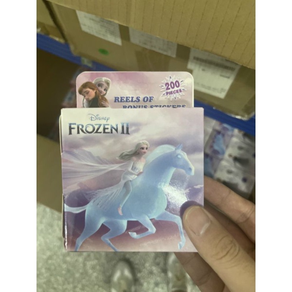 Cuộn 200 hình dán giải trí cho bé trai bé gái nhân vật hoạt hình Gấu, Công Chúa, Nữ Hoàng Băng Giá