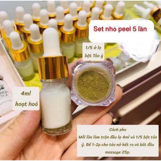 Peel da TẢO Ý tách set liệu trình 5 lần, căng bóng, se lỗ chân lông, trắng sáng