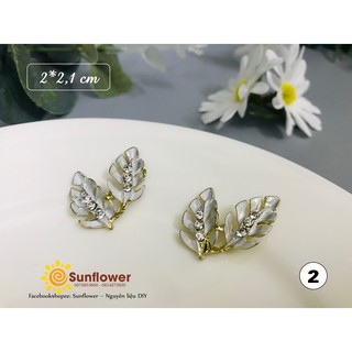 Cành lá mạ kim - đính đá 5