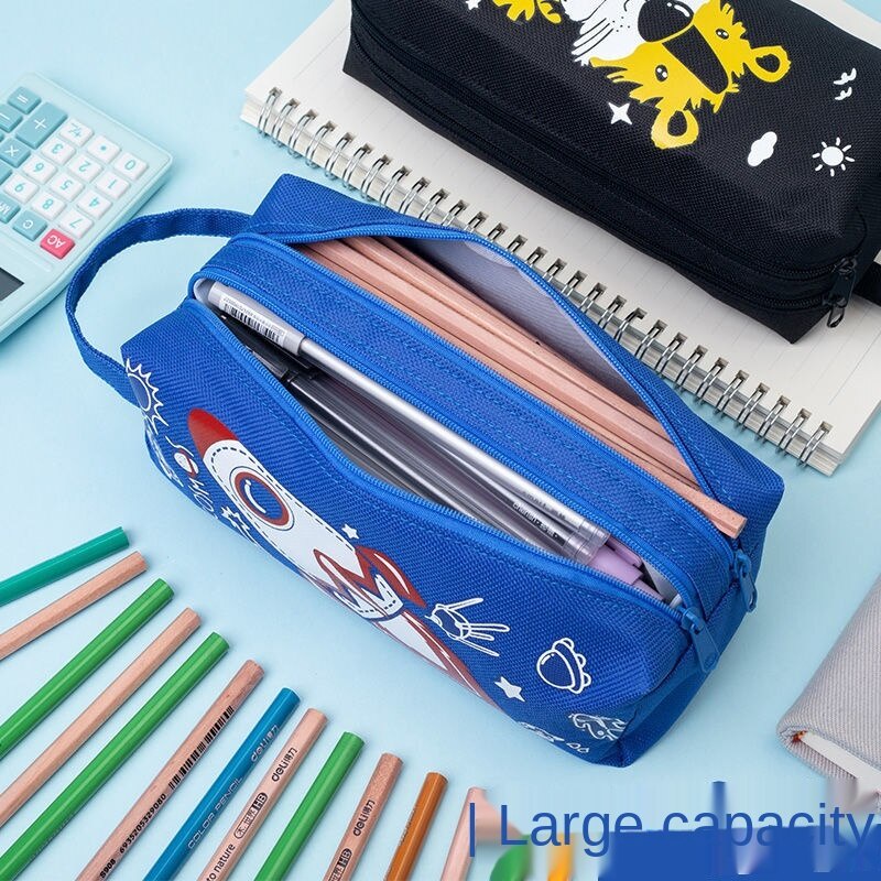 Túi đựng bút chì sức chứa lớn siêu bền có khóa kéo cho học sinh