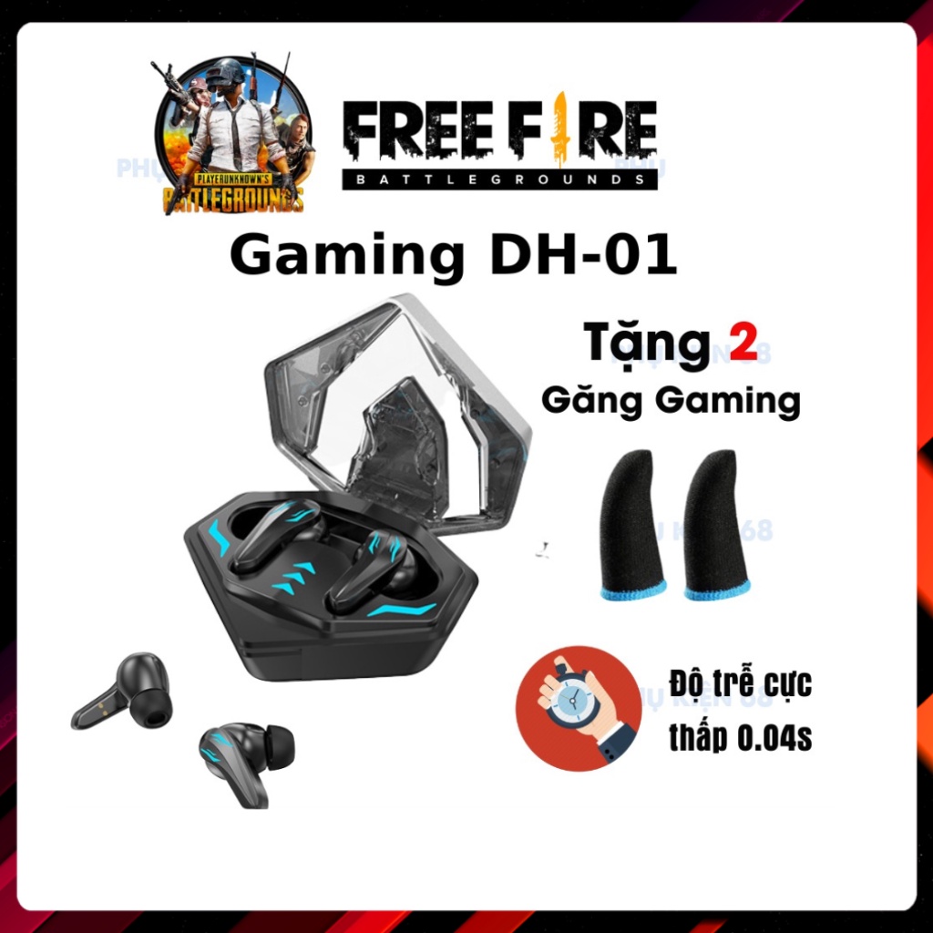 Tai Nghe chơi Game Bluetooth DH01 TWS 5.2, Có Mic Độ Trễ Cực Thấp Khi Chơi Dành Cho Game Thủ