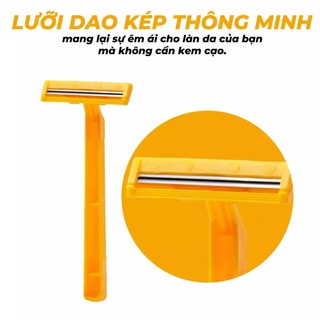 Dao cạo râu lưỡi dao kép cán nhựa