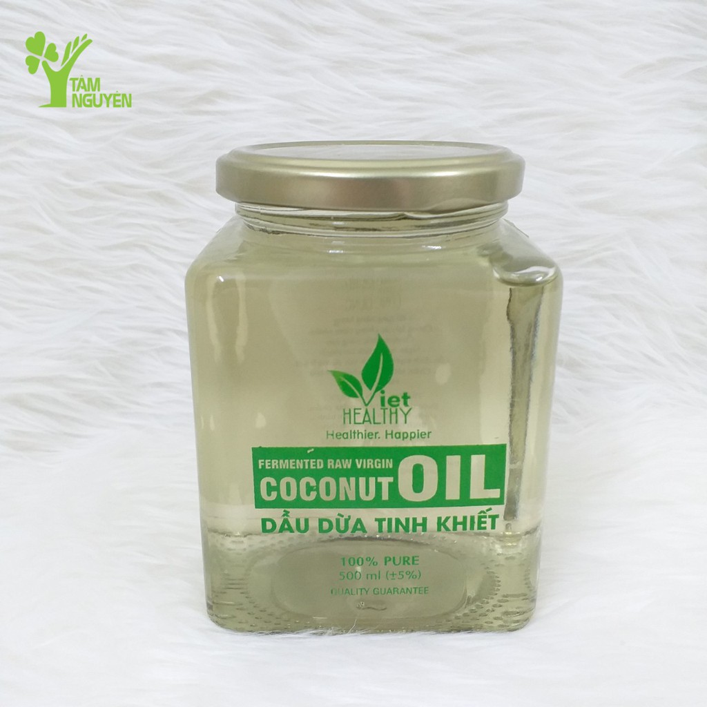 Dầu dừa nguyên chất Viet Healthy 500ml, dầu dừa Viet Healthy, dầu dừa tinh khiết lên men tươi lạnh Viethealthy