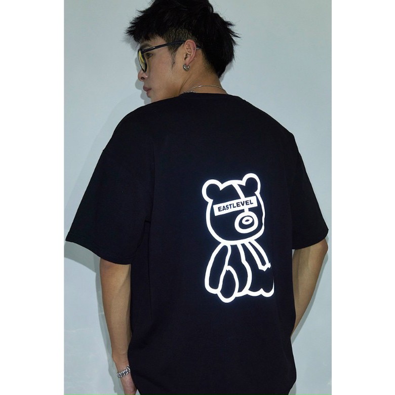 Áo thun tay lỡ phản quang bạc in gấu hot hit unisex form rộng nam nữ oversize ulzzang | BigBuy360 - bigbuy360.vn