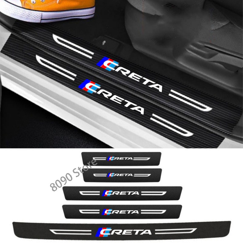 Đề Can Sợi Carbon Dán Bảo Vệ Cốp Xe Hơi Hyundai Creta Sonata Kicks Reina