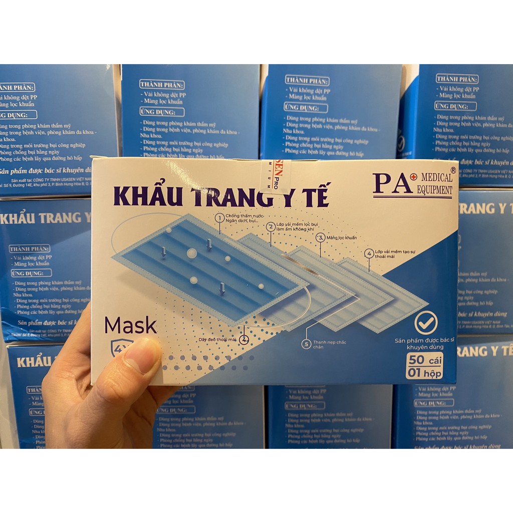 Hộp 50 cái khẩu trang y tế 4 lớp USA | BigBuy360 - bigbuy360.vn