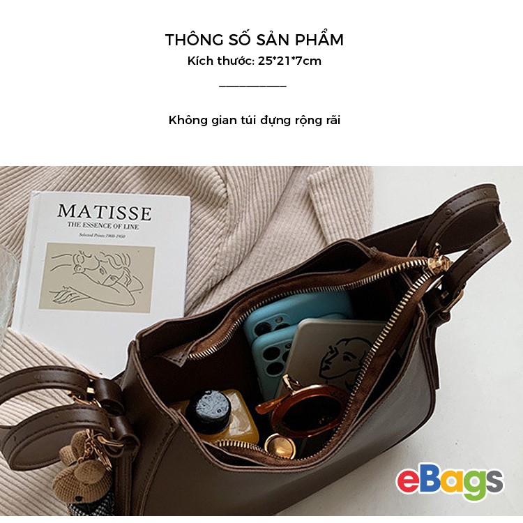 [HOT] Túi Đeo Chéo Kiểu Dáng Yên Ngựa Hot Trend Phong Cách Hàn Quốc TEB958 (KHÔNG KÈM GẤU)