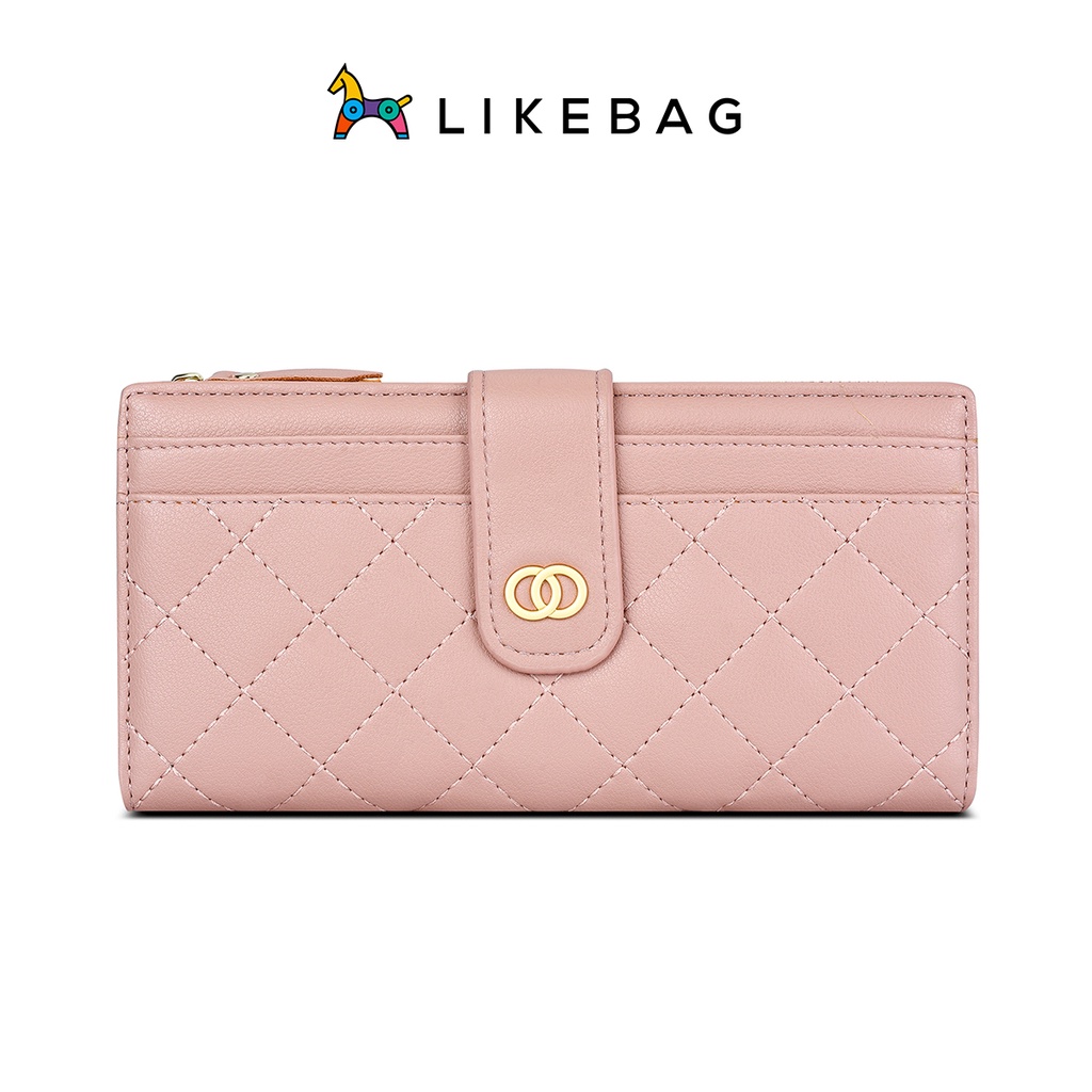 Ví nữ cầm tay dáng dài LIKEBAG họa tiết da chéo thanh lịch T3679-133 - LIBAGI