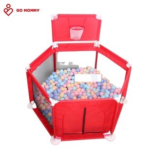 Quấy Cũi Nhựa Trẻ Em Kết Hợp Nhà Bóng Có Lưới Bóng Rổ Tặng Kèm Free Bóng Cho Bé Trai Và Bé Gái