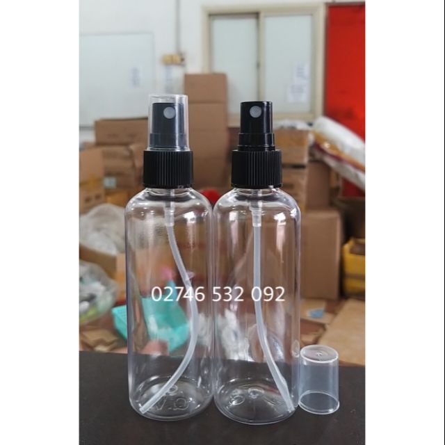 Chai Nhựa Trong 100ml Xịt Phun Sương Trắng và Đen Tiện Dụng