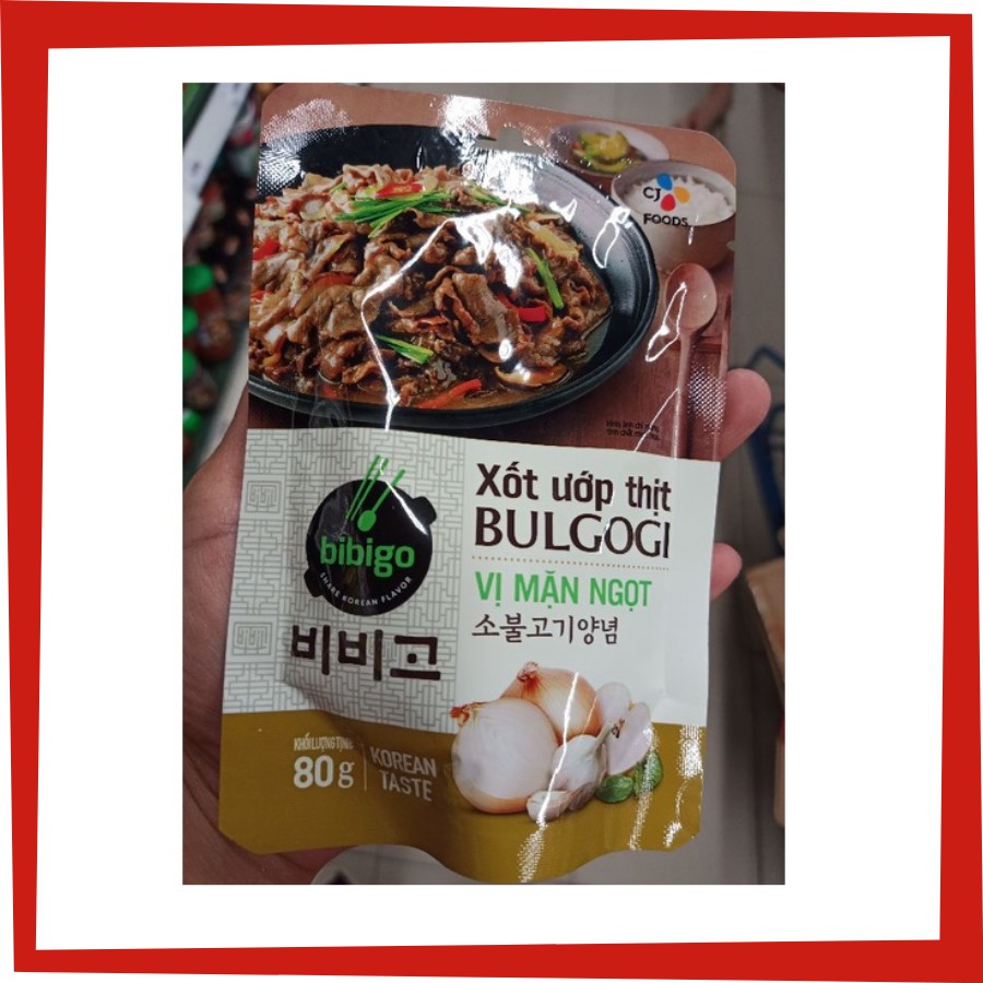 Xốt Ướp Thịt Bulgogi vị mặn ngọt.