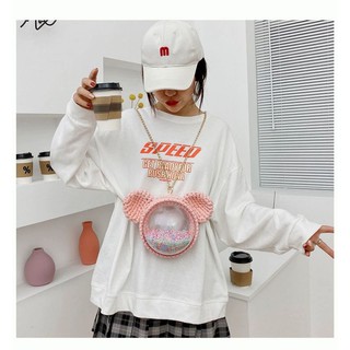 (Sẵn)Túi đan len hình gấu