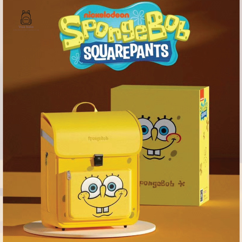 Balo Beddybear Royal Spongebob Vàng dành cho Bé Cấp 1 từ 06 tuổi trở lên -GZ-VANG. Kích thước 29 x 37 x 17 cm Chính hãng