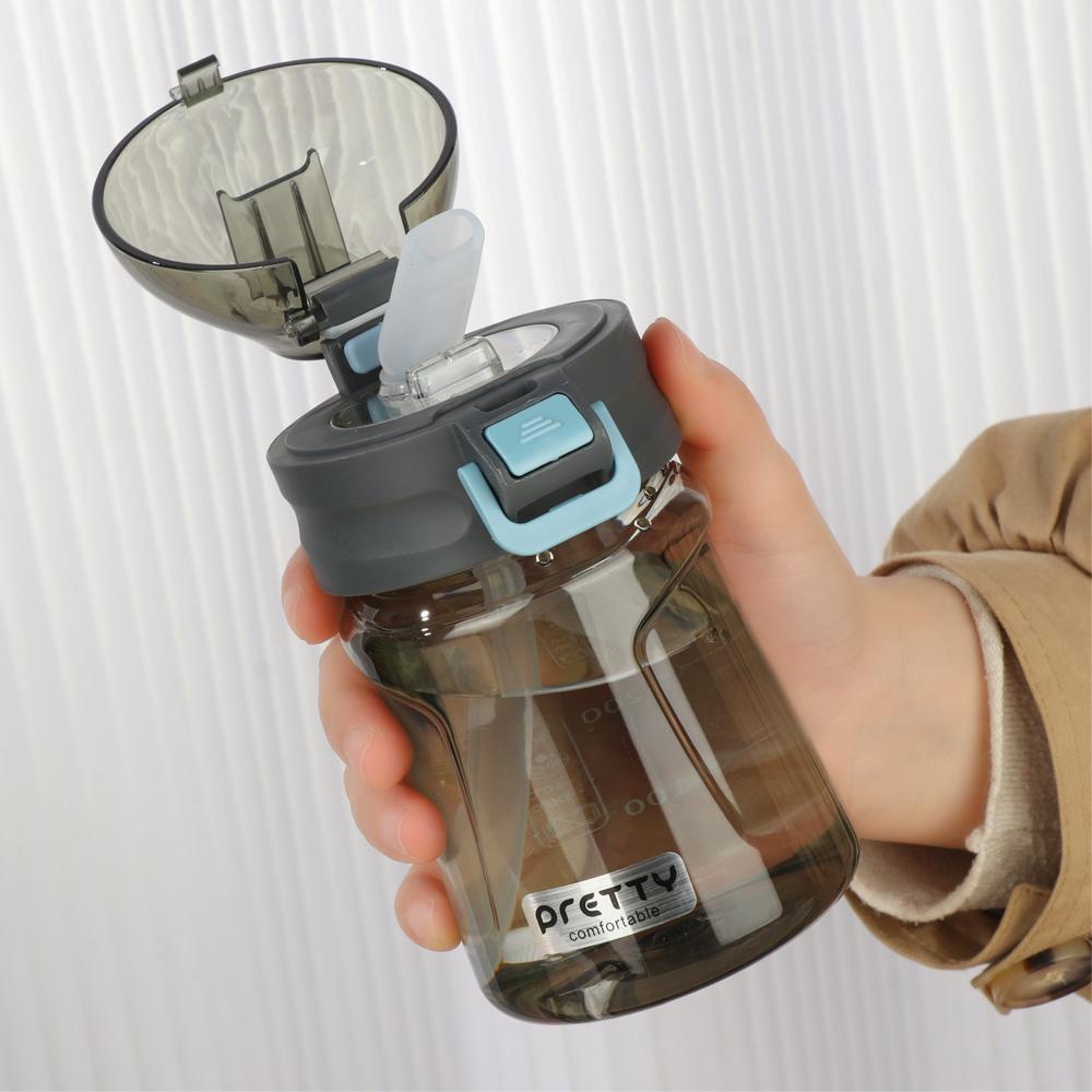 Bình Nước 400ML Có Ống Hút Chống Vỡ Thiết Kế Nhỏ Gọn Tiện Dụng Mang Theo Du Lịch Cho Bé
