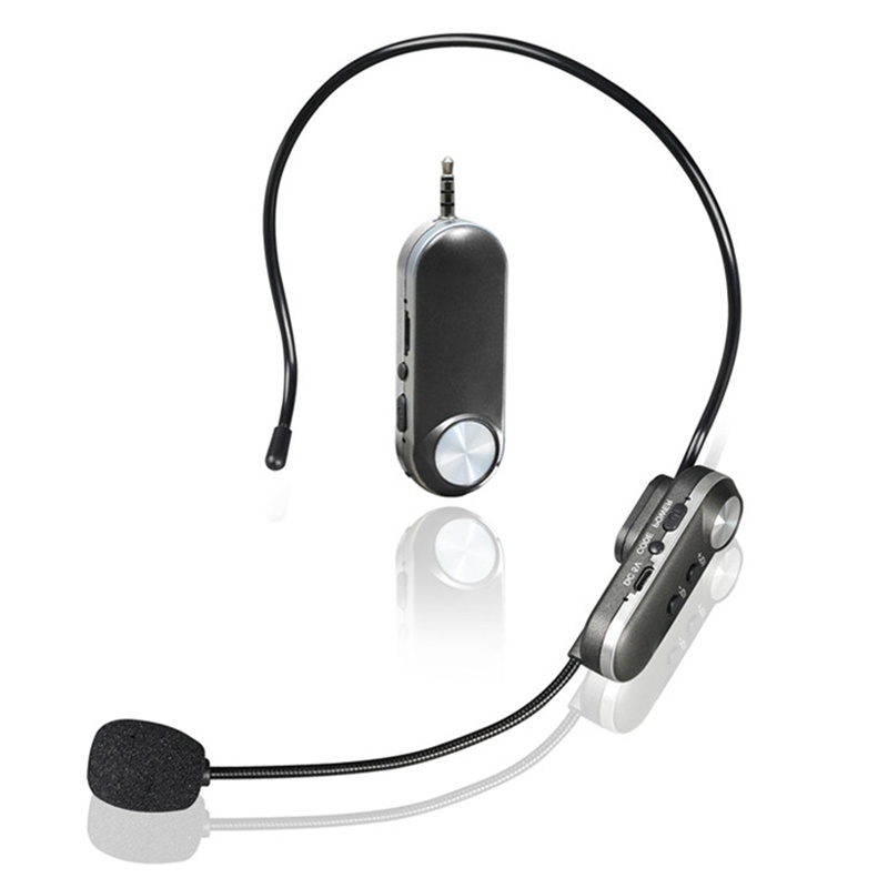 Micro không dây UHF móc tai khuếch đại giọng nói 3.5mm dành cho hướng dẫn viên du lịch giáo viên người bán