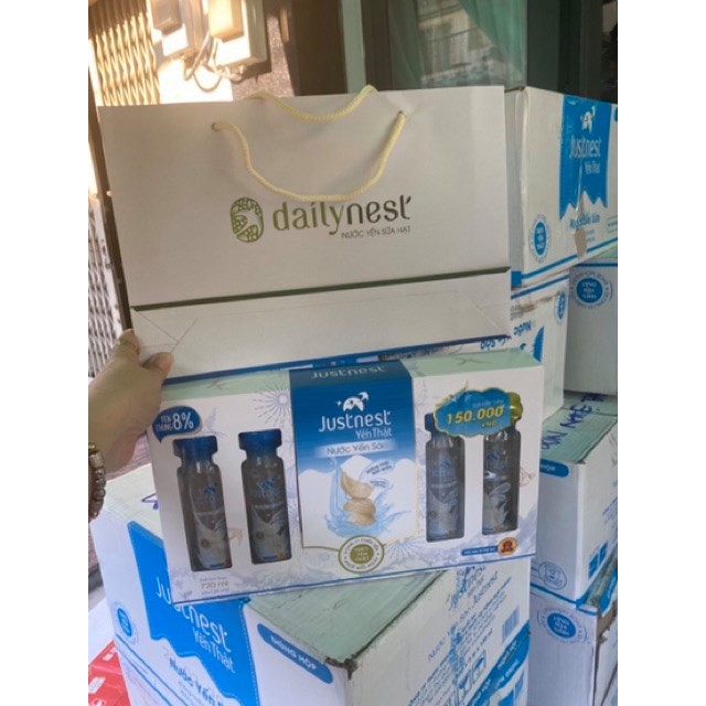 Hàng Cty Nước Yến Thật Justnest HỘP (6 lọ x 120ml) TẶNG KÈM TÚI XÁCH GIẤY | BigBuy360 - bigbuy360.vn